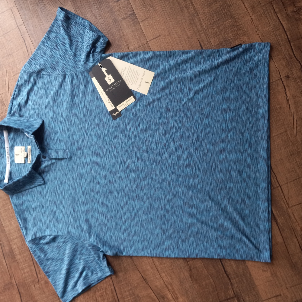 Robert Barakett Blue Polo Shirt Soft Lightweight Fabric